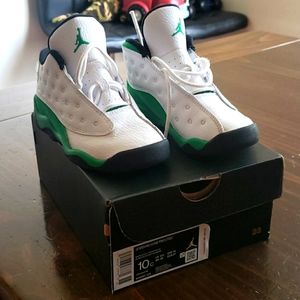 Jordan 13 retro white/lucky green/black size 10C